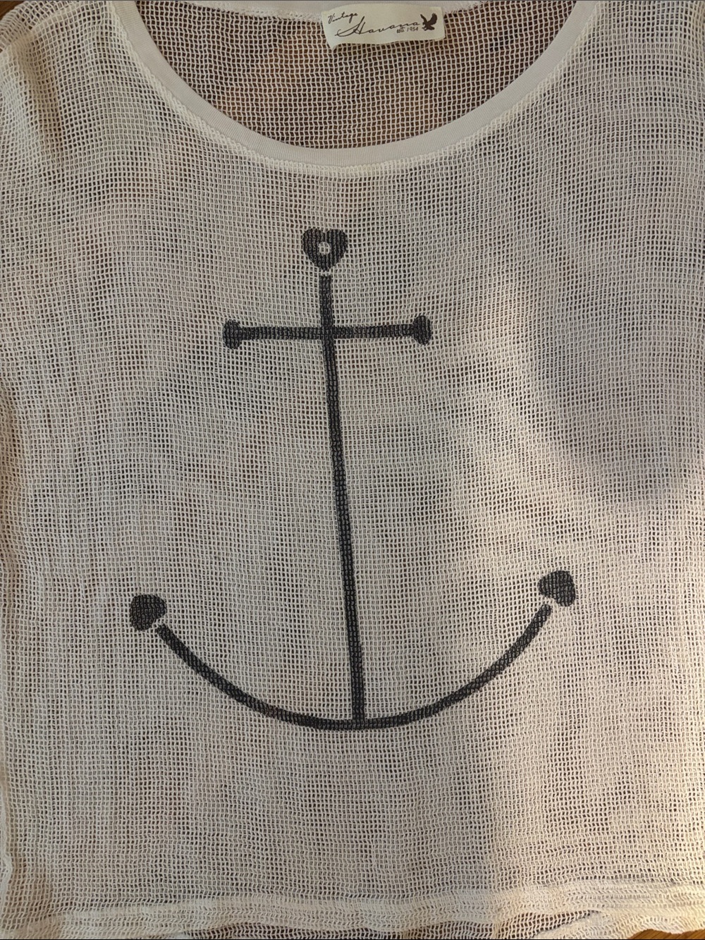 Vintage Havana Cotton Mesh Top Coverup - Picture 3 of 6